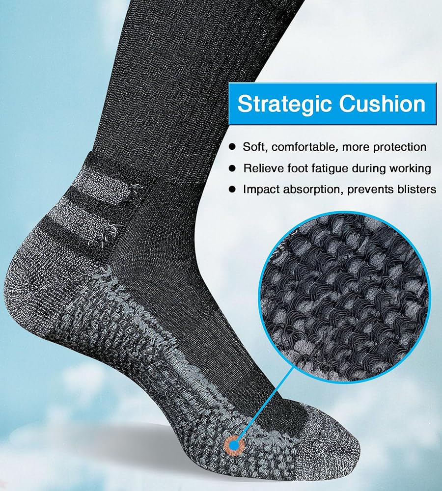 Amazon.com: suaskk Men's Crew Work Boot Socks Thick